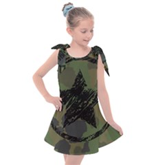 Military-camouflage-design Kids  Tie Up Tunic Dress by Amaryn4rt