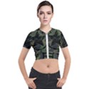 Military-camouflage-design Short Sleeve Cropped Jacket View1