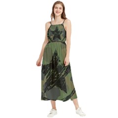 Military-camouflage-design Boho Sleeveless Summer Dress by Amaryn4rt