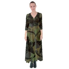 Military-camouflage-design Button Up Maxi Dress by Amaryn4rt