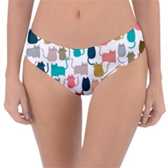 Cute-seamless-pattern-happy-kitty-kitten-cat Reversible Classic Bikini Bottoms by Amaryn4rt