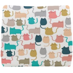 Cute-seamless-pattern-happy-kitty-kitten-cat Seat Cushion by Amaryn4rt