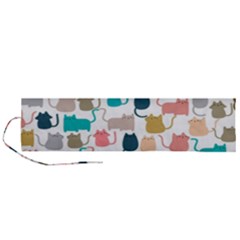 Cute-seamless-pattern-happy-kitty-kitten-cat Roll Up Canvas Pencil Holder (l) by Amaryn4rt