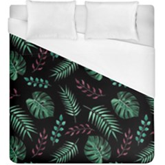 Abstract-seamless-pattern-with-tropical-leaves-hand-draw-texture-vector Duvet Cover (king Size) by Amaryn4rt