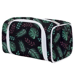 Abstract-seamless-pattern-with-tropical-leaves-hand-draw-texture-vector Toiletries Pouch by Amaryn4rt