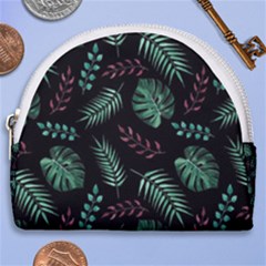 Abstract-seamless-pattern-with-tropical-leaves-hand-draw-texture-vector Horseshoe Style Canvas Pouch by Amaryn4rt