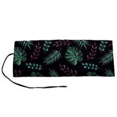 Abstract-seamless-pattern-with-tropical-leaves-hand-draw-texture-vector Roll Up Canvas Pencil Holder (s) by Amaryn4rt