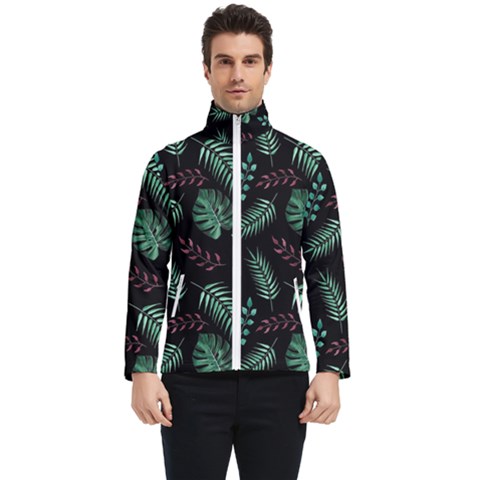 Abstract-seamless-pattern-with-tropical-leaves-hand-draw-texture-vector Men s Bomber Jacket by Amaryn4rt