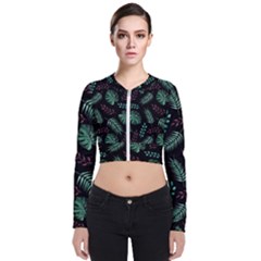 Mixed-background-patterns Long Sleeve Zip Up Bomber Jacket by Amaryn4rt