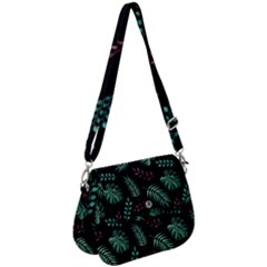 Mixed-background-patterns Saddle Handbag by Amaryn4rt