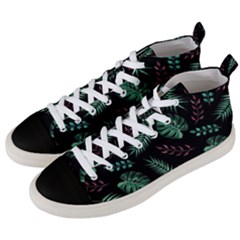 Memphis-seamless-patterns-abstract-jumble-textures Men s Mid-top Canvas Sneakers by Amaryn4rt