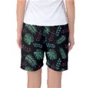 Abstract-seamless-pattern-with-tropical-leaves Women s Basketball Shorts View2