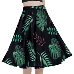 Memphis-seamless-patterns-abstract-jumble-textures A-line Full Circle Midi Skirt With Pocket by Amaryn4rt