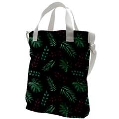 Abstract-seamless-pattern-with-tropical-leaves Canvas Messenger Bag by Amaryn4rt