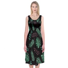 Animals Galaxy Space Midi Sleeveless Dress by Amaryn4rt