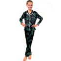 Seamless Bakery Vector Pattern Kids  Satin Long Sleeve Pajamas Set View1