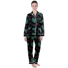 Animals Galaxy Space Women s Long Sleeve Satin Pajamas Set	 by Amaryn4rt