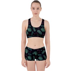 Tropical Leaves Pattern Work It Out Gym Set by Amaryn4rt