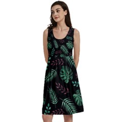 Tropical Leaves Pattern Classic Skater Dress by Amaryn4rt