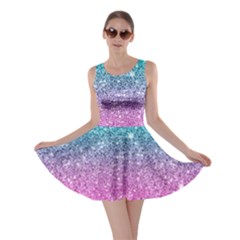 Pink And Turquoise Glitter Skater Dress by Sarkoni