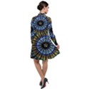 Mandala Floral Wallpaper Rose Window Strasbourg Cathedral France Long Sleeve Chiffon Shirt Dress View2