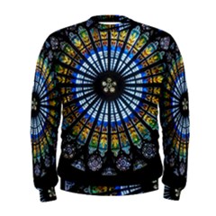 Mandala Floral Wallpaper Rose Window Strasbourg Cathedral France Men s Sweatshirt by Sarkoni