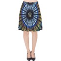 Mandala Floral Wallpaper Rose Window Strasbourg Cathedral France Velvet High Waist Skirt View1