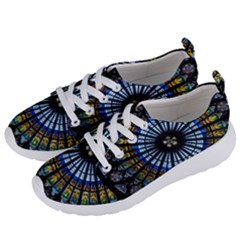 Mandala Floral Wallpaper Rose Window Strasbourg Cathedral France Women s Lightweight Sports Shoes by Sarkoni