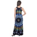 Mandala Floral Wallpaper Rose Window Strasbourg Cathedral France Sleeveless Velour Maxi Dress View2