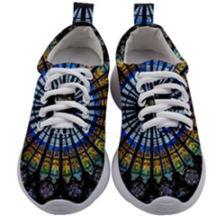 Mandala Floral Wallpaper Rose Window Strasbourg Cathedral France Kids Athletic Shoes by Sarkoni