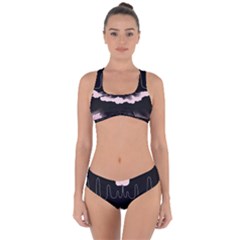 Garage Indie Arctic Monkeys Psychedelic Punk Rock Criss Cross Bikini Set by Sarkoni