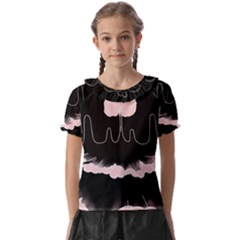 Garage Indie Arctic Monkeys Psychedelic Punk Rock Kids  Frill Chiffon Blouse by Sarkoni