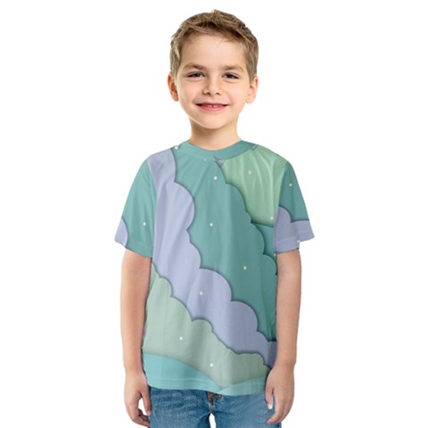 Winter Snow Mountains Nature Kids  Sport Mesh T-shirt by Pakjumat