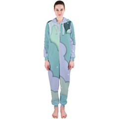 Winter Snow Mountains Nature Hooded Jumpsuit (ladies) by Pakjumat