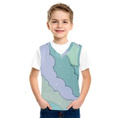 Winter Snow Mountains Nature Kids  Basketball Tank Top by Pakjumat