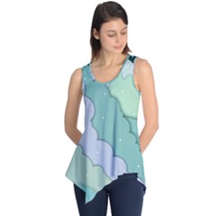 Winter Snow Mountains Nature Sleeveless Tunic by Pakjumat