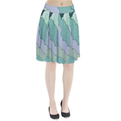 Winter Snow Mountains Nature Pleated Skirt by Pakjumat