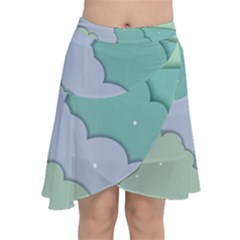 Winter Snow Mountains Nature Chiffon Wrap Front Skirt by Pakjumat