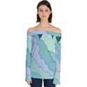 Winter Snow Mountains Nature Off Shoulder Long Sleeve Top View1