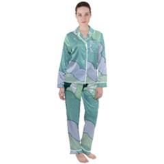 Winter Snow Mountains Nature Women s Long Sleeve Satin Pajamas Set	 by Pakjumat