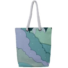 Winter Snow Mountains Nature Full Print Rope Handle Tote (small) by Pakjumat