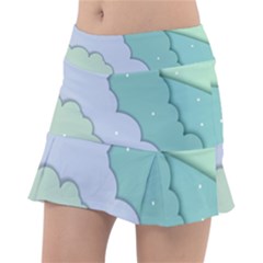 Winter Snow Mountains Nature Classic Tennis Skirt by Pakjumat