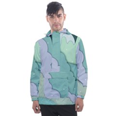 Winter Snow Mountains Nature Men s Front Pocket Pullover Windbreaker by Pakjumat