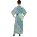 Winter Snow Mountains Nature V-Neck Boho Style Maxi Dress View2