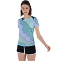 Winter Snow Mountains Nature Back Circle Cutout Sports T-Shirt View1