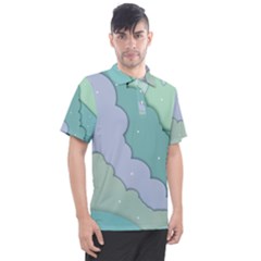 Winter Snow Mountains Nature Men s Polo T-shirt by Pakjumat