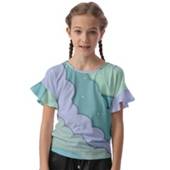 Winter Snow Mountains Nature Kids  Cut Out Flutter Sleeves by Pakjumat