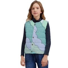 Winter Snow Mountains Nature Kid s Button Up Puffer Vest	 by Pakjumat