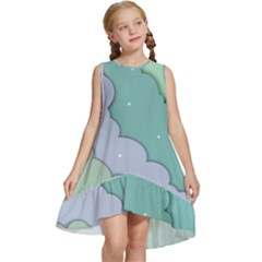 Winter Snow Mountains Nature Kids  Frill Swing Dress by Pakjumat