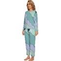 Winter Snow Mountains Nature Womens  Long Sleeve Lightweight Pajamas Set View2